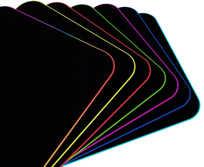 Lorgar Steller 913 Medium RGB Gaming Mousepad, 360x300mm, schwarz