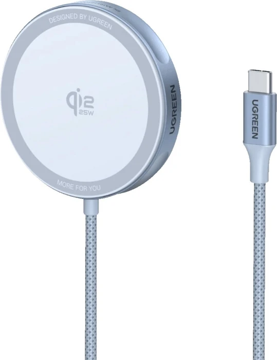 Ugreen MagFlow Magnetic Wireless Charging Pad 25W (MagSafe compatible) blau/silber