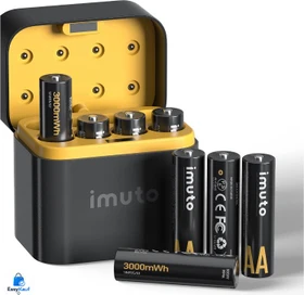 iMuto 4x AA + 4x AAA Li-Ion + Charging Box, 8er-Pack