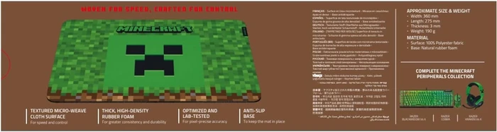 Razer Gigantus V2 Medium, 360x275mm, Minecraft Edition