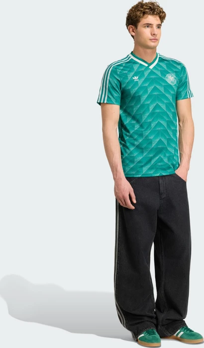 adidas Deutschland 1990 Auswärtstrikot kurzarm power green (Herren)