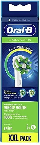 Oral-B CrossAction CleanMaximiser weiß Ersatzbürste, 8 Stück