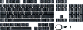 ASUS ROG RX PBT Doubleshot Keycap Set, Kunststoff (PBT), schwarz, 123 Tasten, ISO-UK, ANSI-US