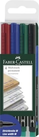 Faber-Castell Multimark Folienstift permanent M sortiert, 4er-Set