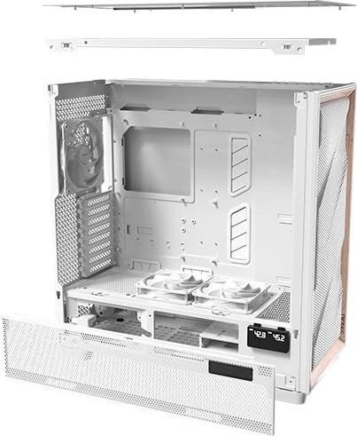 Antec Flux Pro, weiß/braun, Glasfenster