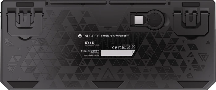 Endorfy Thock 75% Wireless, PBT, LEDs RGB, hot-swap, Black, Kailh Box BLACK, USB/Bluetooth, HU