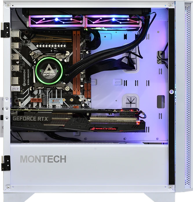 Montech Air 100 Lite, weiß, Glasfenster