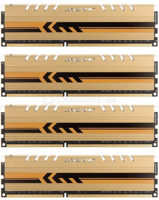 Avexir Core Series Gold LED weiß UDIMM 16GB Kit, DDR3-2666, CL12-14-14-35