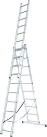 Krause Corda Alu 3-tlg. Teleskop-Mehrzweckleiter, 3x 10 Stufen