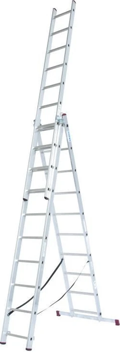 Krause Corda Alu 3-tlg. Teleskop-Mehrzweckleiter, 3x 10 Stufen