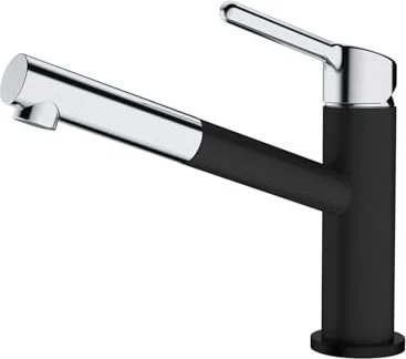 Franke Orbit Zugauslauf black matt/chrom