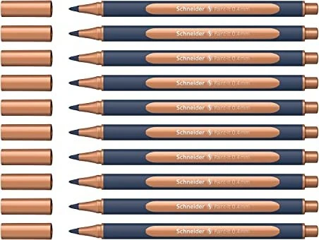 Schneider Paint-It 050 Metallic Tintenroller (Mine) kupfer, 10er-Pack
