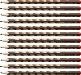STABILO EASYcolors Buntstift dunkelbraun, Rechtshänder, 12er-Pack