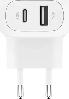 Belkin BoostCharge Ladegerät mit zwei Anschlüssen (42W) weiß