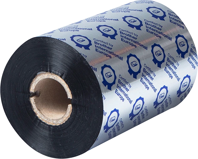 Brother Premium Wachs Thermotransferband schwarz, 110mm, 450m, 12er-Pack