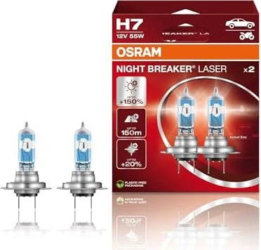 Osram Night Breaker Laser H7 55W +150%, 2er-Pack Box