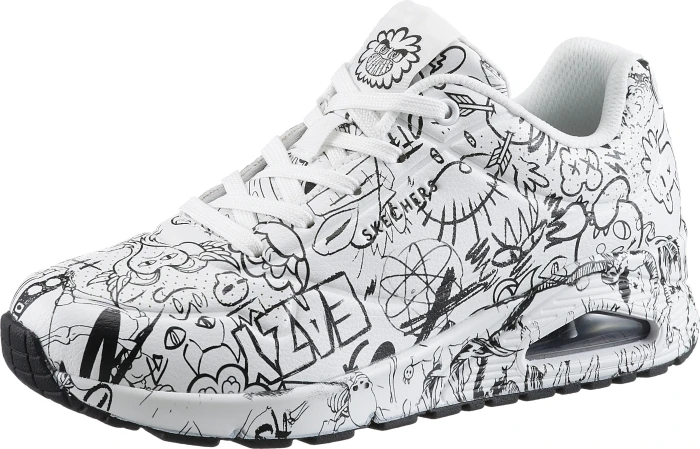Skechers UNO Process Sketch weiß/schwarz (Damen)