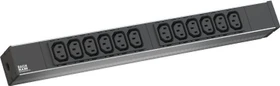 Bachmann 19" IT PDU Basic, 1HE, 12-fach, 230V, schwarz, 2m