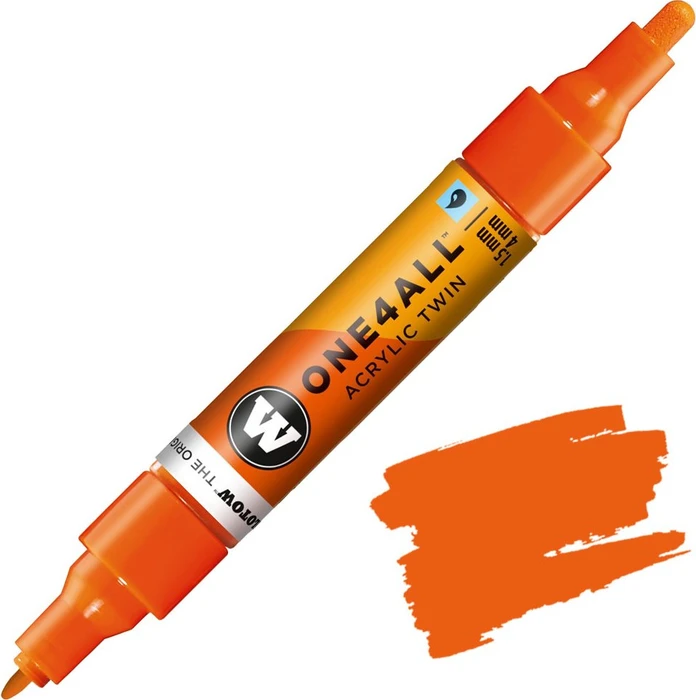 Molotow ONE4ALL Twin 1.5/4mm Acrylmarker DARE orange