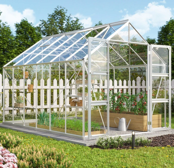 Vitavia Domus 9900 ESG 3mm Gewächshaus alu