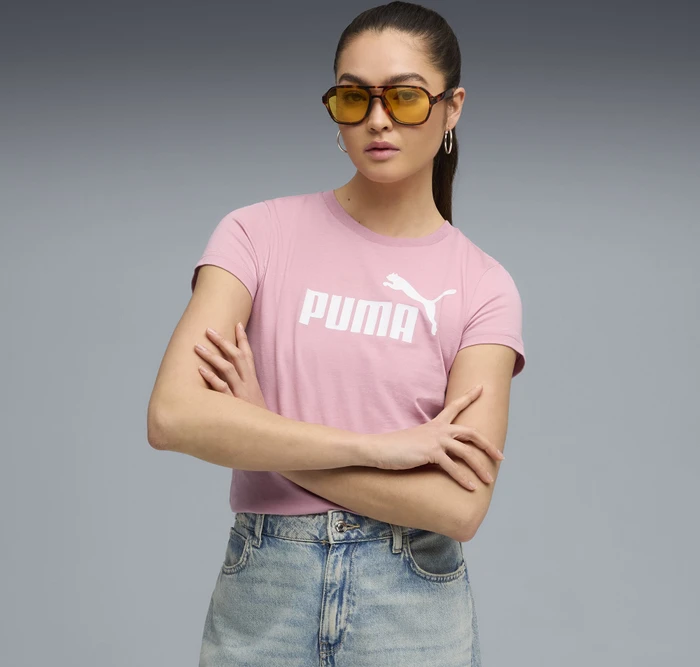 Puma ESS No. 1 Logo T-Shirt kurzarm poised pink