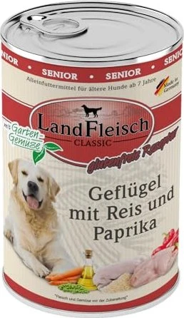 LandFleisch Senior Geflügel Reis und Paprika, 400g