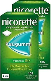 Johnson & Johnson Nicorette Freshmint 2mg Kaugummis, 105 Stück