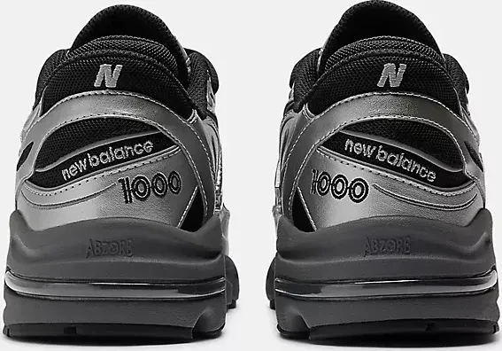 New Balance 1000 silver metallic/green
