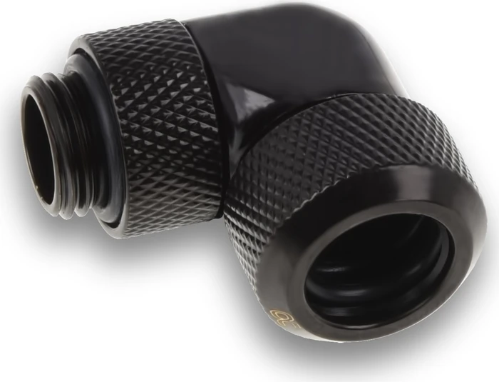 Alphacool Eiszapfen 90° G1/4" auf 13mm HardTube Anschraubtülle, schwarz, 4er-Pack
