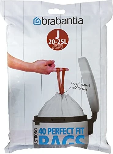 Brabantia PerfectFit Müllbeutel Typ J 20-25l, 40 Stück