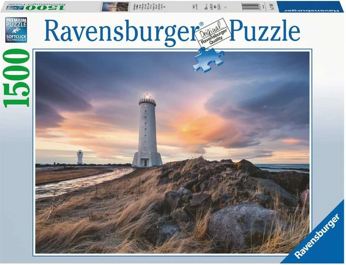 Ravensburger Puzzle Magische Stimmung über dem Leuchtturm von Akranes, Island