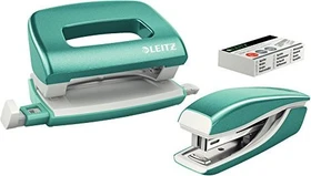 Leitz NeXXt WOW, Mini-Locher und Hefter, Eisblau, Set