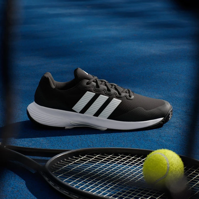 adidas Gamecourt 2.0 core black/cloud white/silver metallic