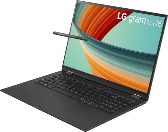 LG gram 2-in-1 16 (2023), schwarz, Core i7-1360P, 16GB RAM, 1TB SSD, DE