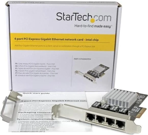 StarTech LAN-Adapter, 4x RJ-45, PCIe 2.0 x4
