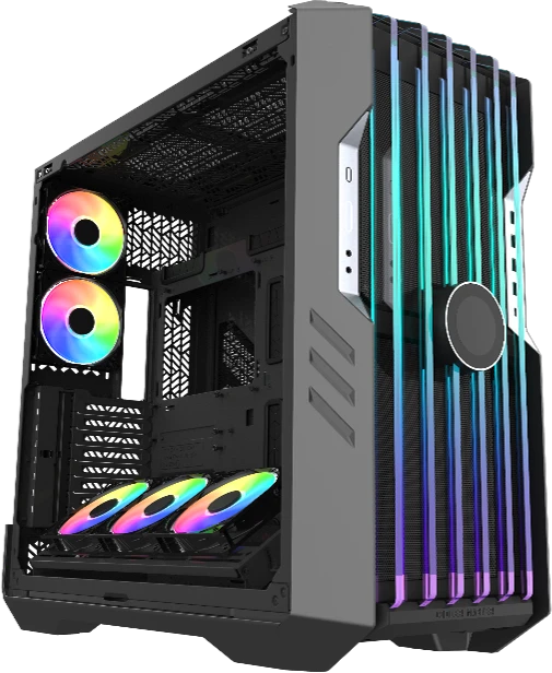 Cooler Master HAF 700 Evo Titanium Grey, grau, Glasfenster