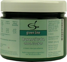 11A Nutritheke Basen Citrate ohne Zucker Pulver, 320g