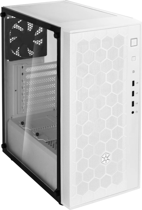 SilverStone Fara R1, weiß, Glasfenster