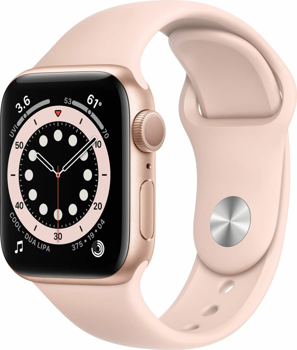 Apple Watch Series 6 (GPS) 40mm Aluminium gold mit Sportarmband sandrosa
