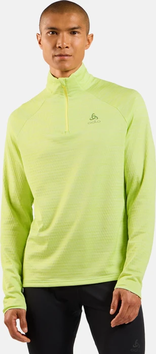 Odlo Run Easy Laufshirt langarm shadow lime melange (Herren)