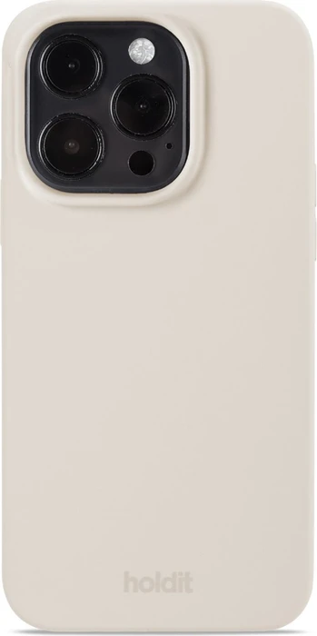 Holdit Silicone Case für Apple iPhone 15 Pro light beige