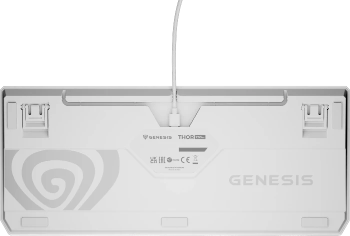 Genesis Thor 230 TKL, weiß, LEDs RGB, hot-swap, Gaote Outemu BROWN, USB, US