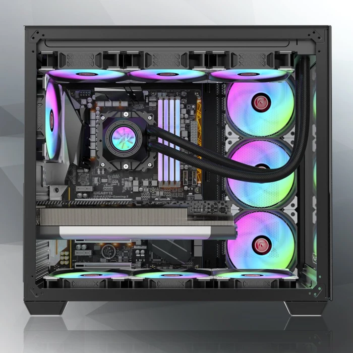 Raijintek Paean C7 TG4 Black, schwarz, Glasfenster