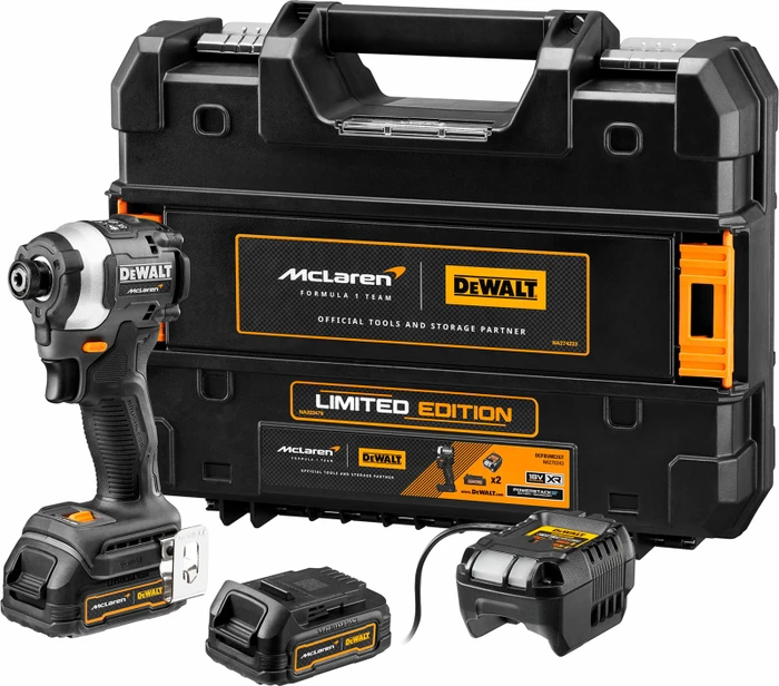 DeWalt DCF85ME2GT McLaren Design Akku-Schlagschrauber inkl. Koffer + 2 Akkus 1.7Ah
