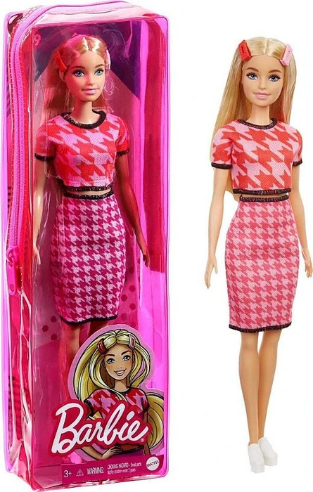 Mattel Barbie - Fashionistas Puppe im Hahnentritt-Top/Rock