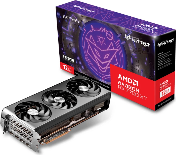Sapphire Nitro+ Radeon RX 7700 XT, 12GB GDDR6, 2x HDMI, 2x DP, lite retail