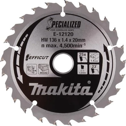 Makita Specialized Efficut Kreissägeblatt 25Z, 136x1.4x20mm, 1 Stück