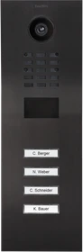 DoorBird D2104V IP Video Türstation mit 4 Ruftasten Titan, Edelstahl V2A, gebürstet