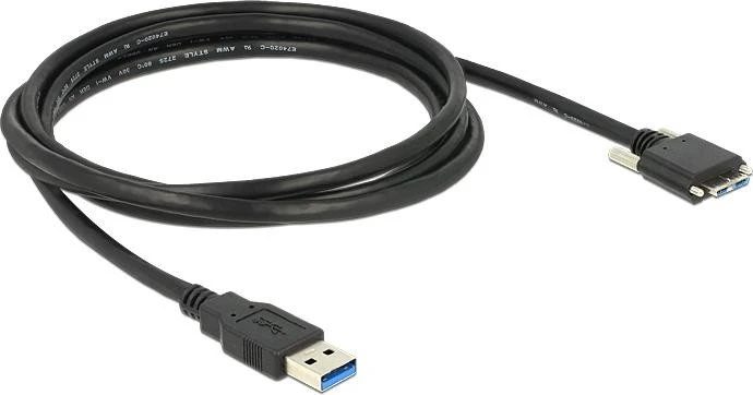 DeLOCK USB 3.0 [Stecker-A]/Micro-B [Stecker-A] mit Schrauben, 2m