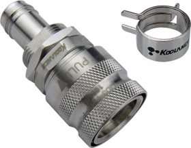 Koolance QD3 No-Spill Schnellverschluss gerade female auf 13/10mm, silber